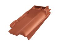 Braas Rubin 11V(H) Firstanschluss-Ortgangziegel rechts (7809103) Matt kupferrot