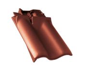 Braas Rubin 11V(H) Firstanschluss-Ortgangziegel links (7809206) Seidenmatt kastanie