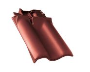 Braas Rubin 11V(H) Firstanschluss-Ortgangziegel links (7809211) Seidenmatt rotbuche