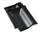 Braas Rubin 11V(H) Firstanschlussziegel (7809019) Seidenmatt tiefschwarz