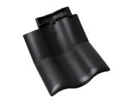 Braas Rubin 11V(H) Knick-Doppelwulstziegel (7814819) Seidenmatt tiefschwarz