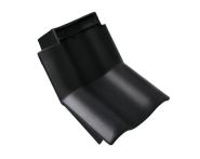 Braas Rubin 11V(P) Knick-Ortgangziegel links (9314419) Seidenmatt tiefschwarz