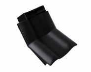 Braas Rubin 11V(P) Knick-Ortgangziegel links (9314442) Matt vulkanschwarz