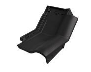 Braas Rubin 11V(P) Knick-Ortgangziegel rechts (9314342) Matt vulkanschwarz