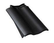 Braas Rubin 11V(P) Ortgangziegel links (9310142) Matt vulkanschwarz