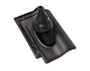 Braas Rubin 11V(P) Ton-Antennenziegel mit Aufsatz (7829121) Matt anthrazit