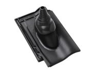 Braas Rubin 11V(P) Ton-Antennenziegel mit Aufsatz (7829157) Matt graphitgrau