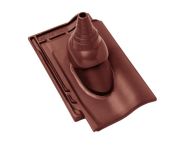 Braas Rubin 11V(P) Ton-Antennenziegel mit Aufsatz (7829140) Matt lavarot