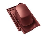 Braas Rubin 11V(P) Ton-Sanilüfter geschlossen (7829040) Matt lavarot