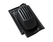 Braas Rubin 11V(P) Ton-Sanilüfter offen (9328619) Seidenmatt tiefschwarz