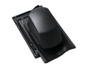 Braas Rubin 11V(P) Ton-Sanilüfter geschlossen (7829019) Seidenmatt tiefschwarz