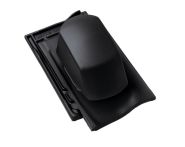 Braas Rubin 11V(P) Ton-Sanilüfter geschlossen (7829042) Matt vulkanschwarz