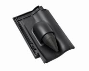 Braas Rubin 11V(P) Ton-Solar- Kabeldurchgang (9329357) Matt graphitgrau