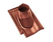 Braas Rubin 11V(P) Ton-Abgasrohrdurchgang (9328706) Seidenmatt kastanie