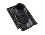 Braas Rubin 11V(P) Ton-Abgasrohrdurchgang (9328719) Seidenmatt tiefschwarz