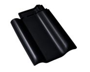 Braas Rubin 13V Doppelwulstziegel (8210447) Hochglanz Brillantschwarz