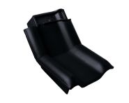 Braas Rubin 13V Knick-Ortgangziegel links (8214447) Hochglanz Brillantschwarz