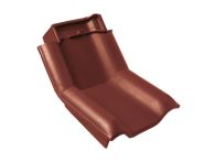 Braas Rubin 13V Knick-Ortgangziegel links (8214406) Seidenmatt Kastanie