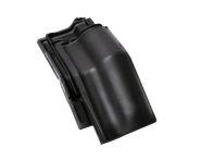 Braas Rubin 13V Halber Mansardziegel (8214719) Seidenmatt Tiefschwarz