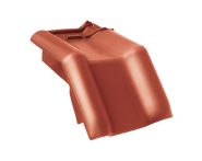 Braas Rubin 13V Mansard-Ortgangziegel links (8214216) Seidenmatt Herbstrot