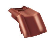 Braas Rubin 13V Mansard-Ortgangziegel links (8214206) Seidenmatt Kastanie