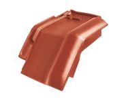 Braas Rubin 13V Mansard-Ortgangziegel rechts (8214116) Seidenmatt Herbstrot