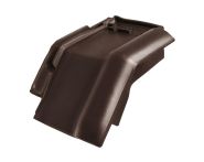 Braas Rubin 13V Mansard-Ortgangziegel rechts (8214146) Seidenmatt Teak