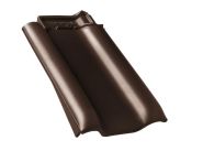 Braas Rubin 13V Ortgangziegel links (8210146) Seidenmatt Teak