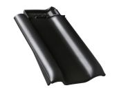 Braas Rubin 13V Ortgangziegel links (8210119) Seidenmatt Tiefschwarz