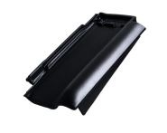 Braas Rubin 13V Ortgangziegel rechts (8210047) Hochglanz Brillantschwarz