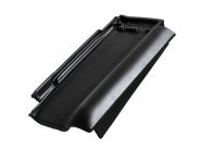 Braas Rubin 13V Ortgangziegel rechts (8210019) Seidenmatt Tiefschwarz