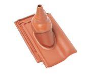 Braas Rubin 13V Ton-Antennenziegel (8229100) Matt Naturrot