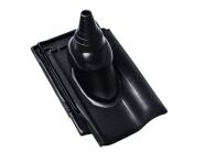 Braas Rubin 13V Ton-Antennenziegel (8229147) Hochglanz Brillantschwarz