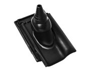 Braas Rubin 13V Ton-Antennenziegel (8229119) Seidenmatt Tiefschwarz