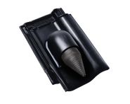 Braas Rubin 13V Ton-Solar-/Kabeldurchgang (8229347) Hochglanz Brillantschwarz