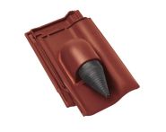 Braas Rubin 13V Ton-Solar-/Kabeldurchgang (8229306) Seidenmatt Kastanie