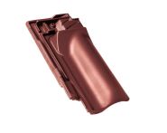 Braas Rubin 13V Firstanschlussziegel halb (8209411) Seidenmatt Rotbuche