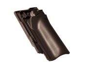 Braas Rubin 13V Firstanschlussziegel halb (8209446) Seidenmatt Teak