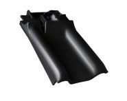 Braas Rubin 13V Firstanschluss-Ortgang links (8209219) Seidenmatt Tiefschwarz