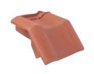 Braas Rubin 9V Mansard-Ortgangziegel links (8614200) Matt naturrot