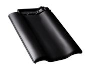 Braas Rubin 9V Ortgangziegel links (8610141) Matt vulkanschwarz