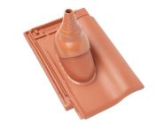 Braas Rubin 9V Ton-Antennenziegel (8629100) Matt naturrot