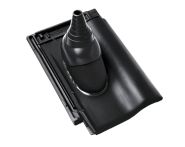 Braas Rubin 9V Ton-Antennenziegel (8629114) Seidenmatt tiefschwarz