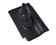 Braas Rubin 9V Ton-Antennenziegel (8629141) Matt vulkanschwarz