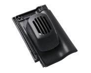 Braas Rubin 9V Ton-Sanilüfter offen (8628614) Seidenmatt tiefschwarz