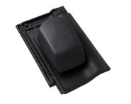 Braas Rubin 9V Ton-Sanilüfter geschlossen (8629041) Matt vulkanschwarz