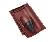 Braas Rubin 9V Ton-Solar- Kabeldurchgang (8629340) Matt lavarot