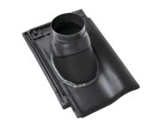 Braas Rubin 9V Ton-Abgasrohrdurchgang (8628749) Seidenmatt royalgrau