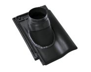 Braas Rubin 9V Ton-Abgasrohrdurchgang (8628714) Seidenmatt tiefschwarz