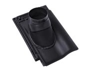 Braas Rubin 9V Ton-Abgasrohrdurchgang (8628741) Matt vulkanschwarz